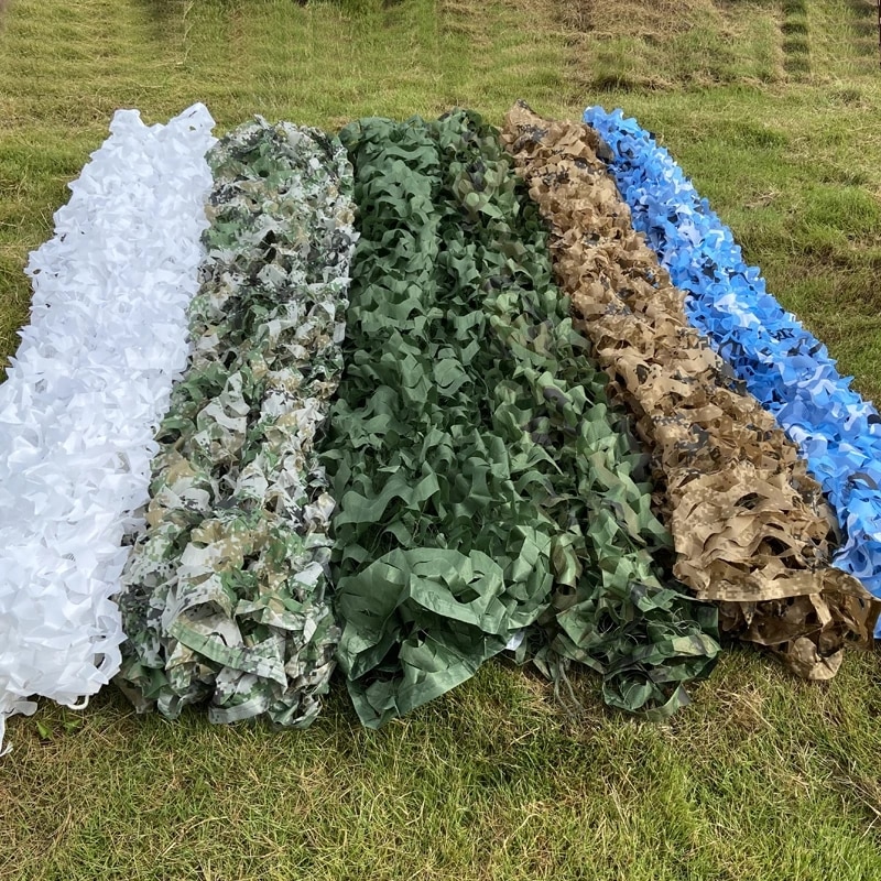 Cheap Goat Tents 2mx3m 4mx5m Hunting Military Camouflage Nets Woodland Army Camo netting Camping Sun Shelte Car Garden Tent Shade Outdoor Awning   